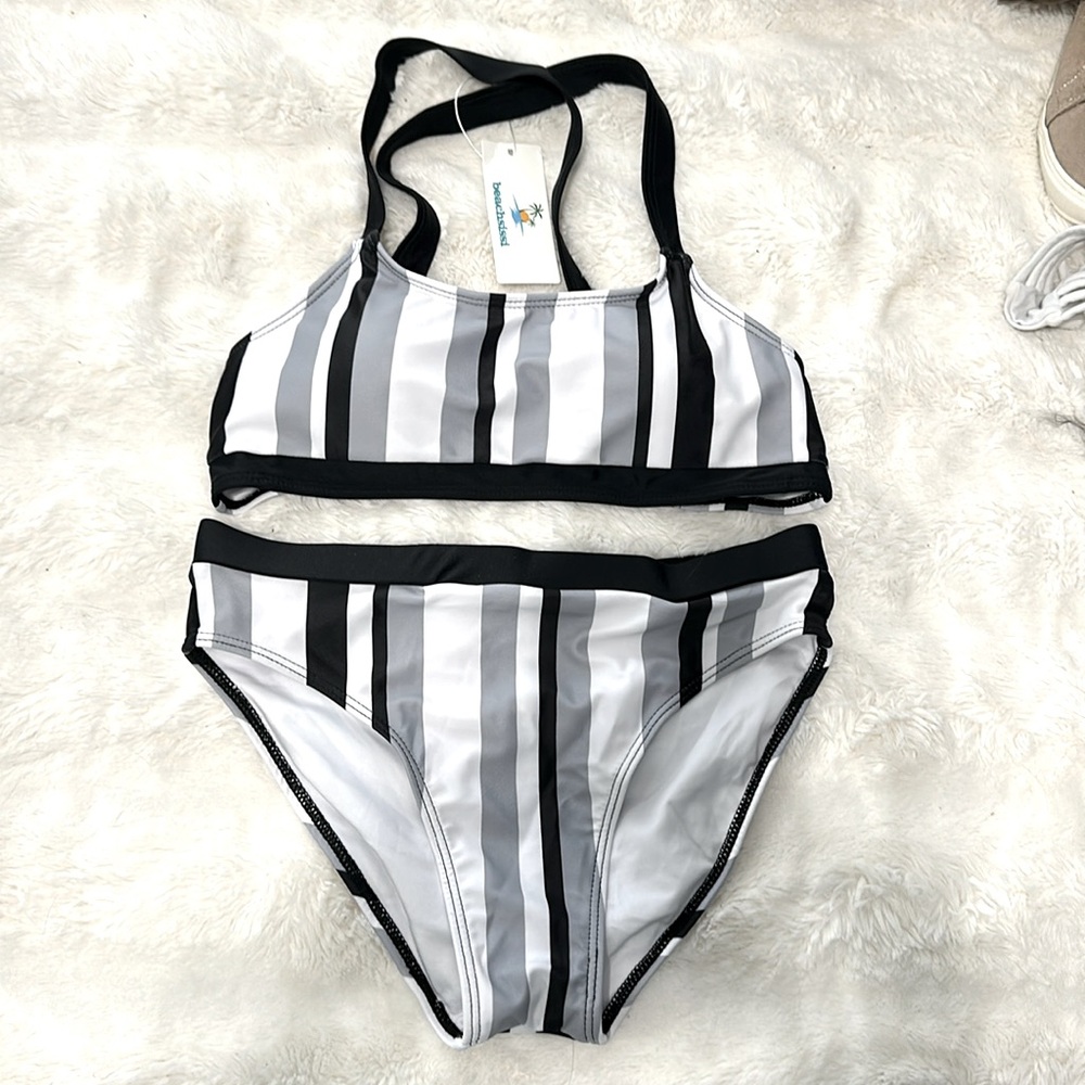 Size small stripped swimsuit